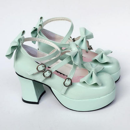 Lolita SP168066 Mint Bow Custom Baby Made Shoes