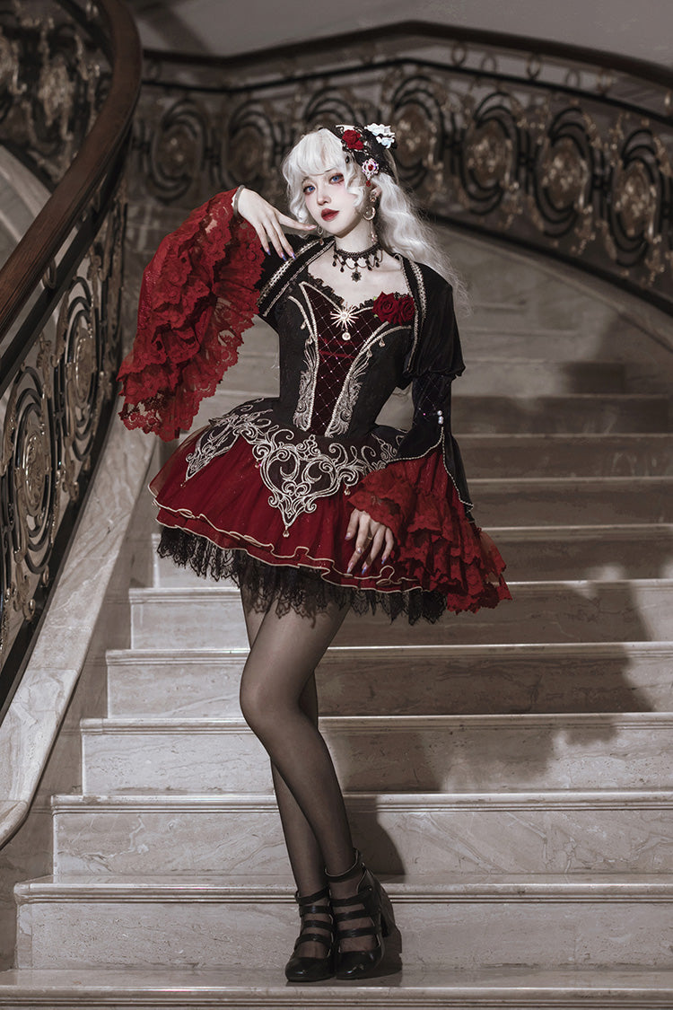 Blood Clan Feast Embroidery Lace Gothic Lolita JSK