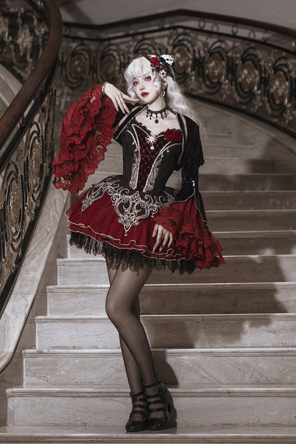 Blood Clan Feast Embroidery Lace Gothic Lolita JSK
