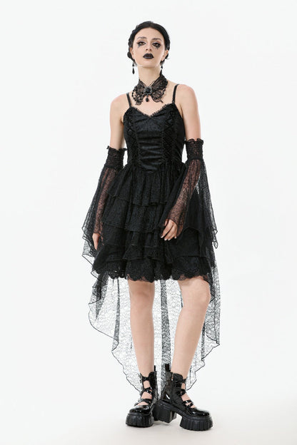 Fishtail Lace Gothic Slip Dress for Graduation