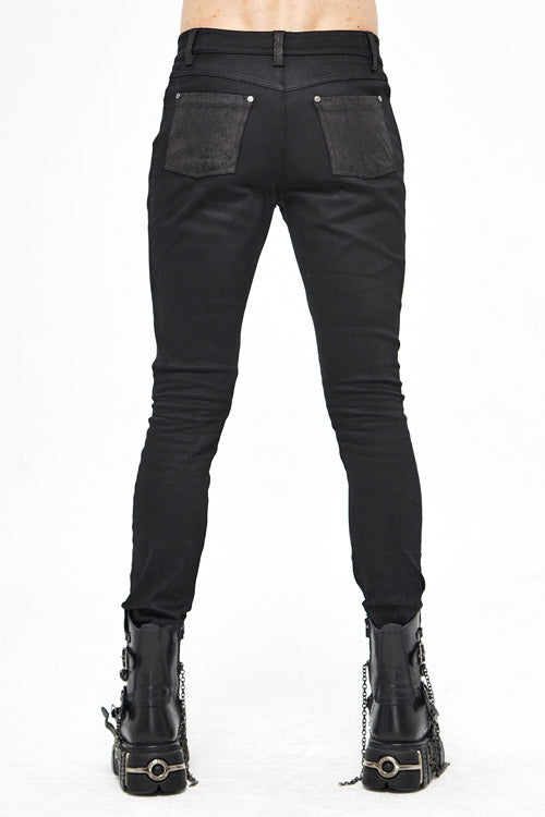 Gothic Layered Look Slim Fit Pants