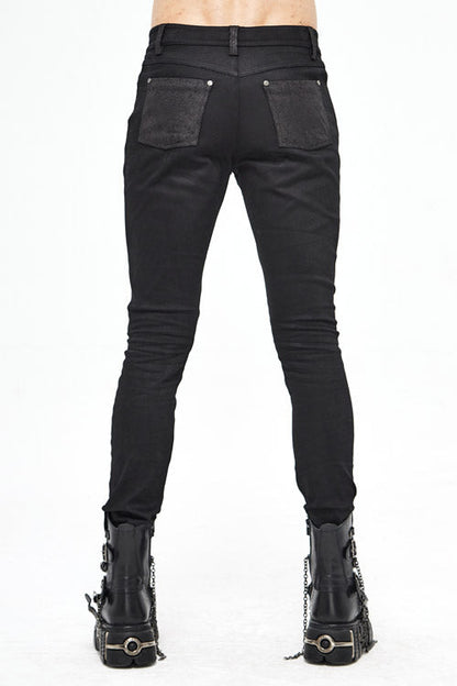 Gothic Layered Look Slim Fit Pants