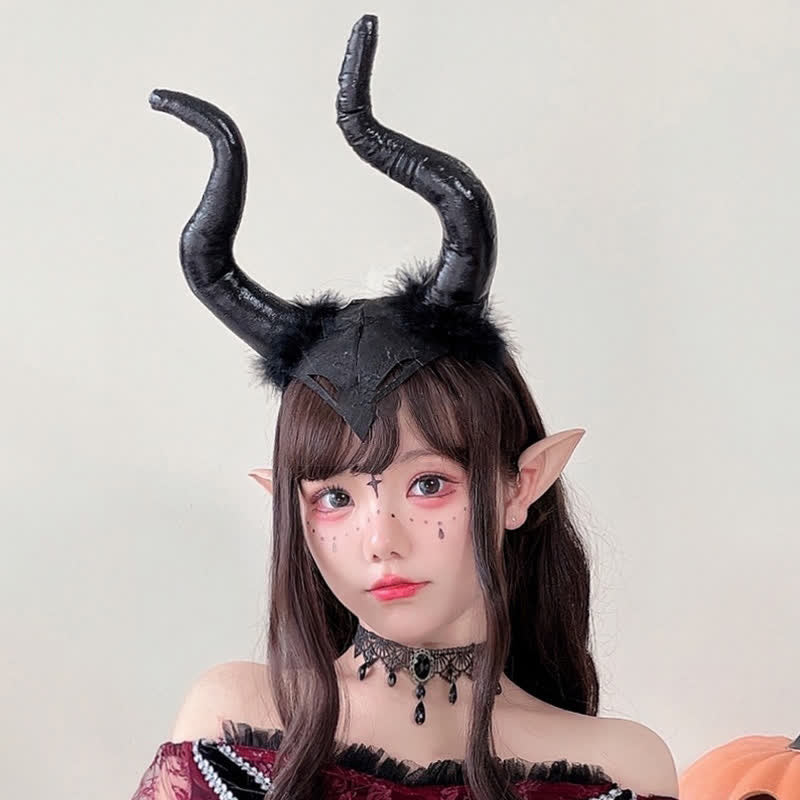 Demon Horn Headband Halloween Hair Accessory