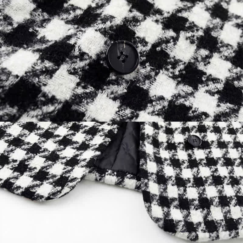 Lattice Blazer Print Lapel Slim Pants T-Shirt Denim Chic