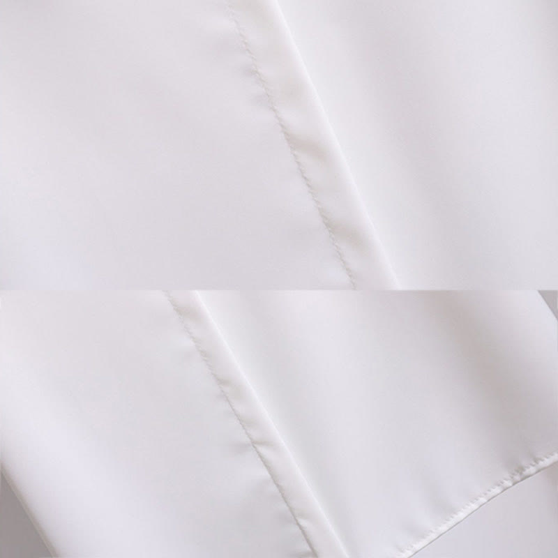 High Front Skirt T-Shirt Button Waist Chiffon