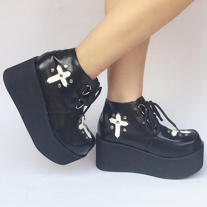 Cross SP168085 Platform Custom Black Made Shoes