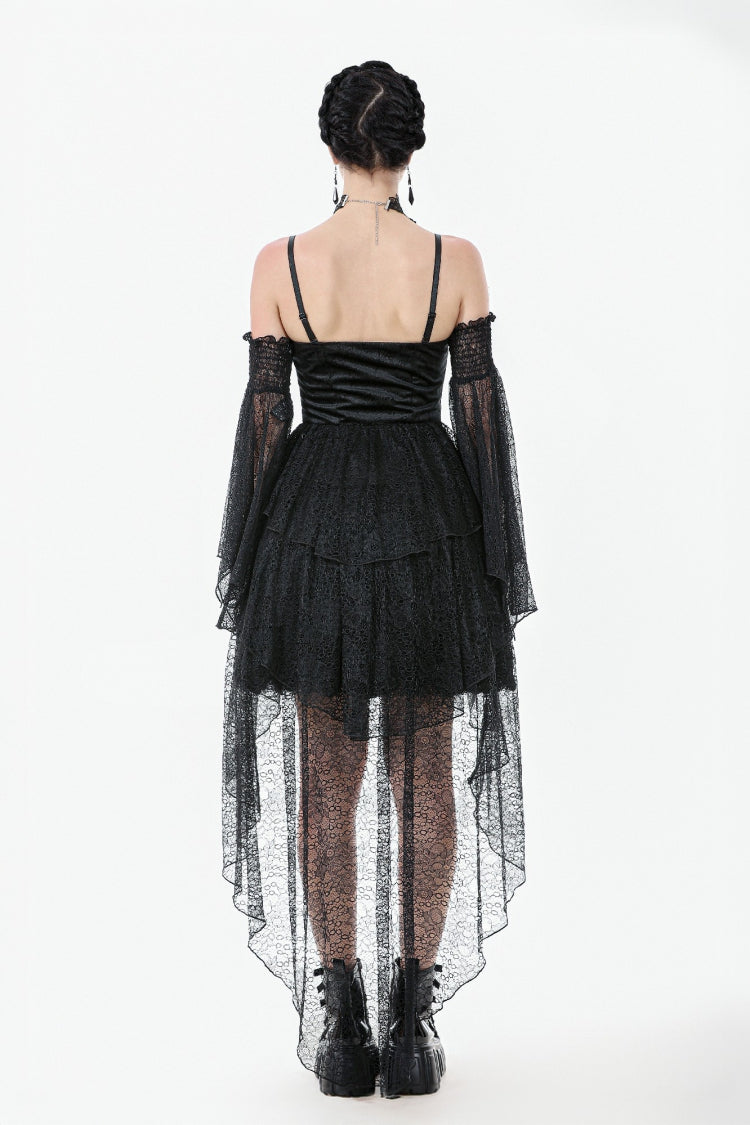 Fishtail Lace Gothic Slip Dress for Graduation