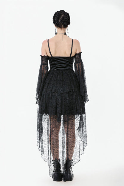 Fishtail Lace Gothic Slip Dress for Graduation