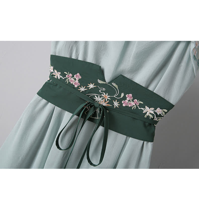 Robe nuisette brodée à motif floral Hanfu vintage