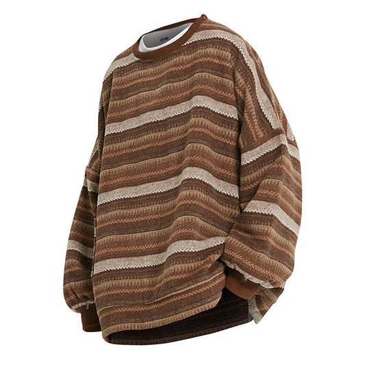 Vintage-Pullover mit Streifen