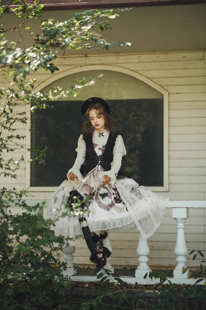 Gothic French Princess Ruffle Lolita Set with Long Sleeves