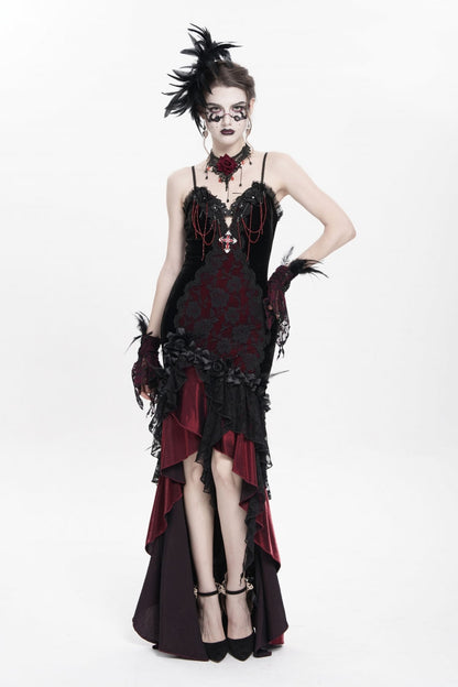 Off Shoulder Sleeveless Hanayome Embroidered Lace Gothic Jsk Dress