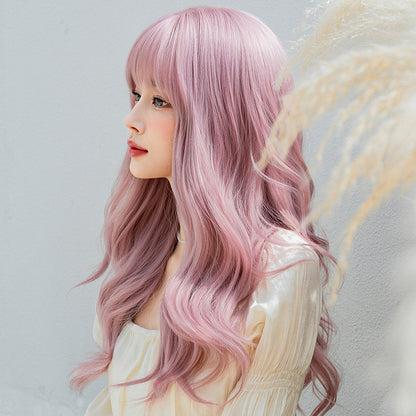 Pink Lolita Natural Long Big Wavy Wig