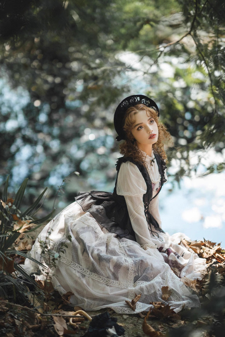 Gothic French Princess Ruffle Lolita Set with Long Sleeves