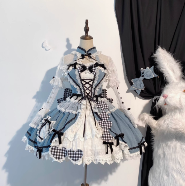 Alice In Wonderland Asymmetrical Retro Lolita Dress MK19189