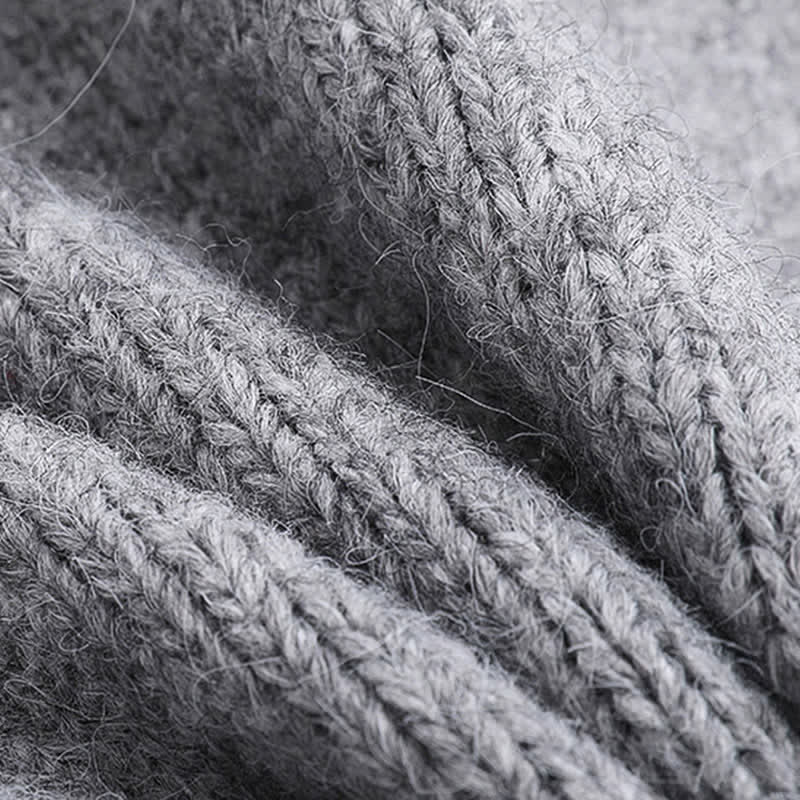 Collar Wide Casual Sqaure Sweater Colorblock Pants Leg