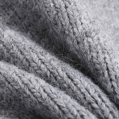 Collar Wide Casual Sqaure Sweater Colorblock Pants Leg