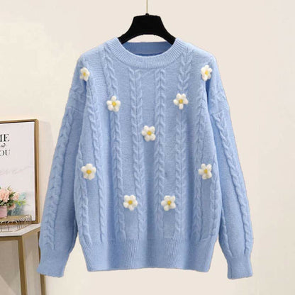 Sweater Blossom Tulle Decor Skirt