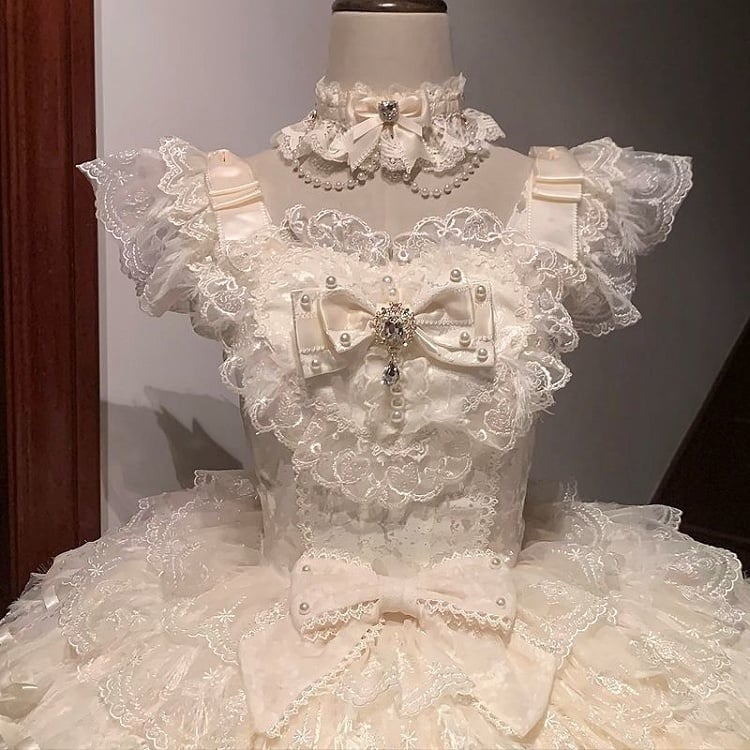 White / Black / Apricot Choker