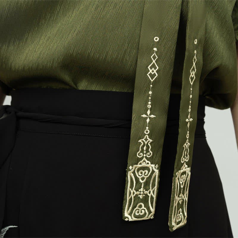 Skirt T-Shirt Salix Top Embroidery Vintage Cami Leaves