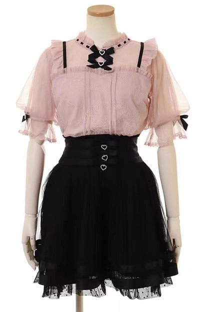 Multi-Layer Ruffle Lace Sweet Skirt Three Colors