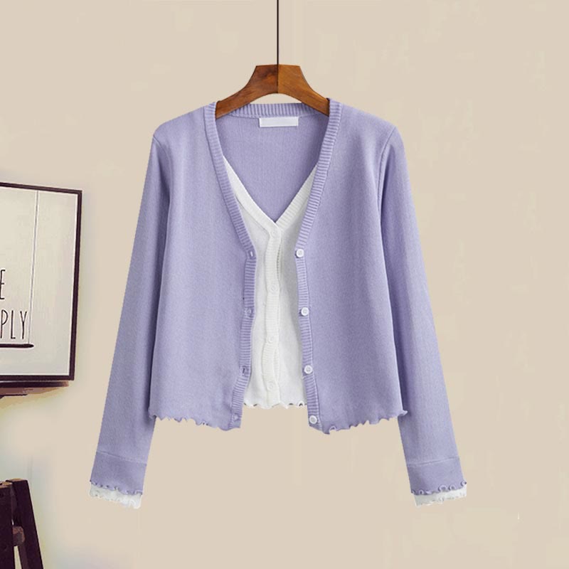 Shirt Fake Colorblock Skirt Tulle Set Tiered