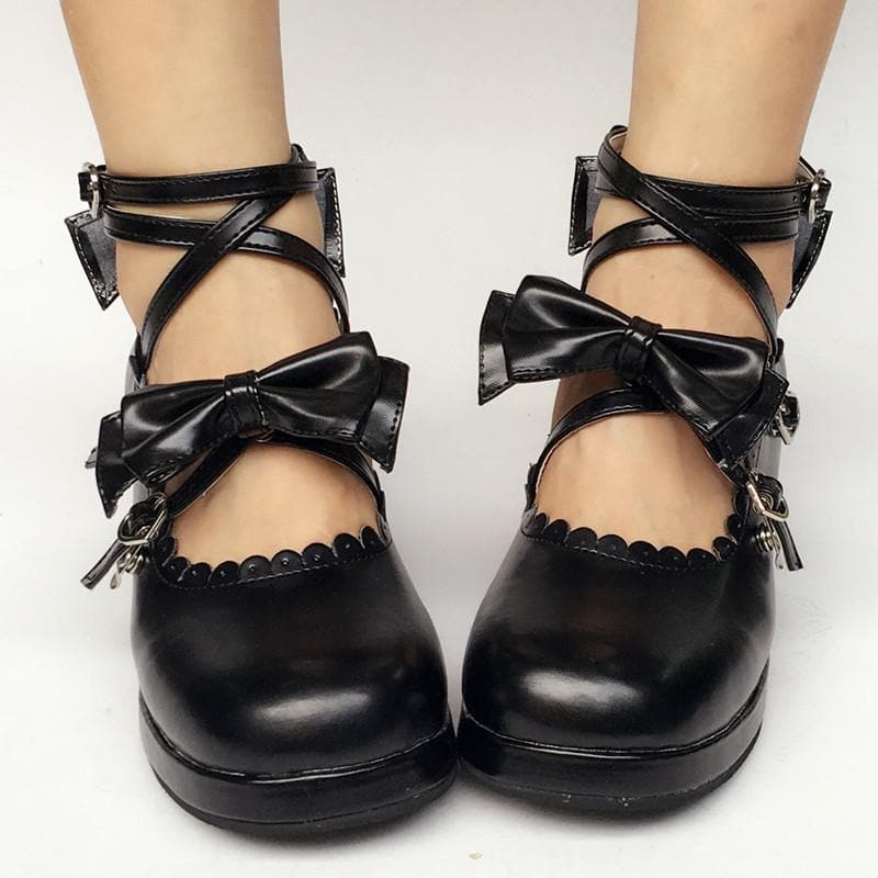 Shoes Made Cute Bow SP168083 Custom Lolita Black