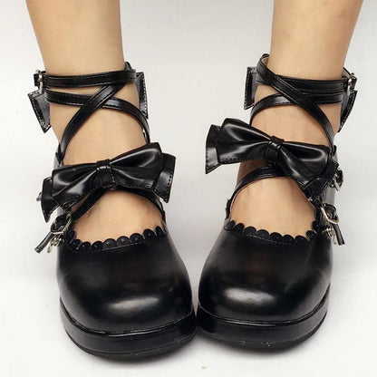 Shoes Made Cute Bow SP168083 Custom Lolita Black