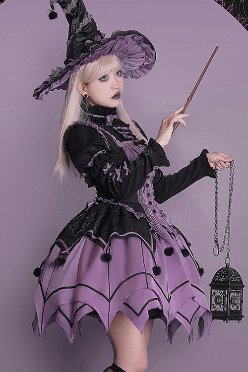 Sweet Lolita OP Dress with Ruffled Collar and Irregular Hem