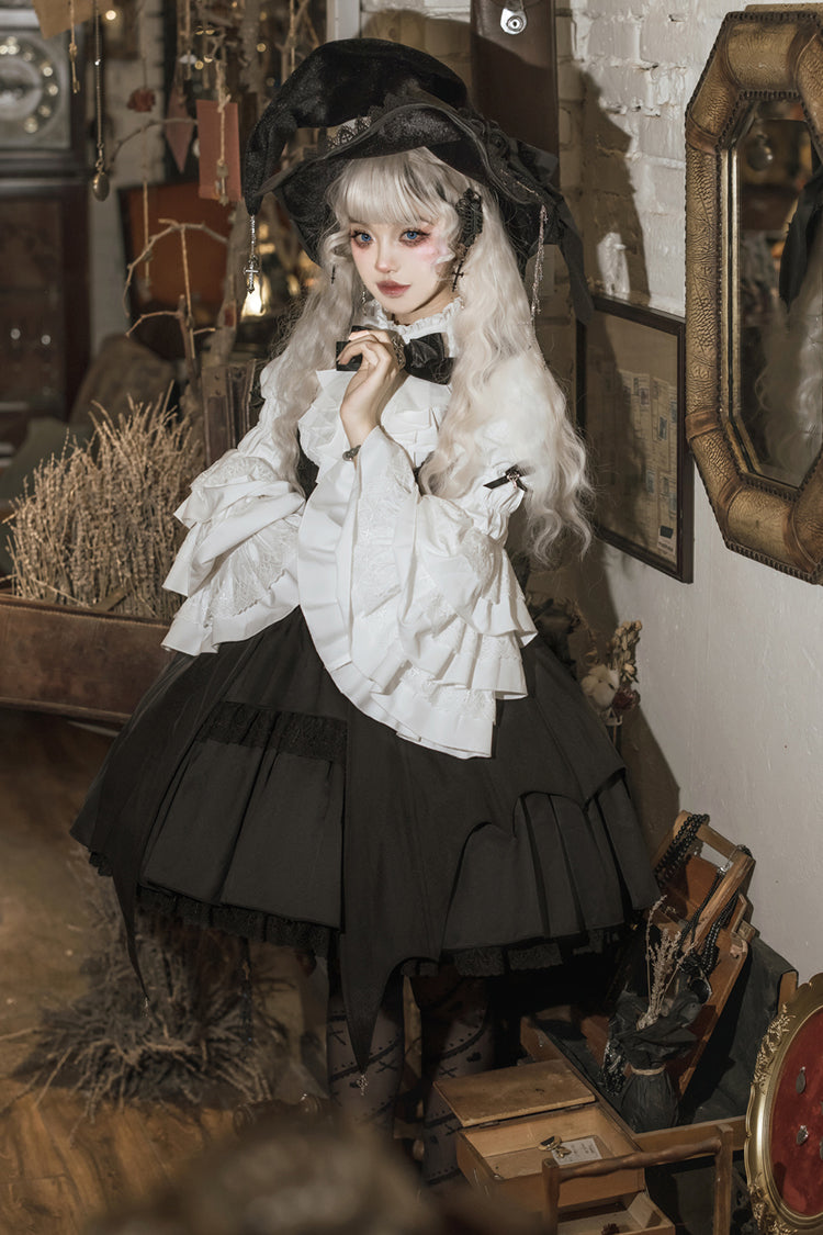 Gothic Princess Lolita Strap Dress with Cardigan and Bow