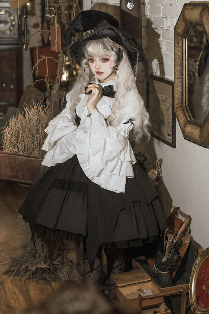 Gothic Princess Lolita Strap Dress with Cardigan and Bow