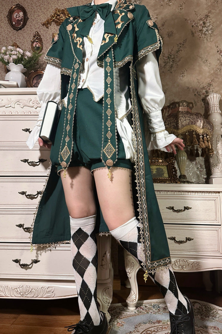 Emerald Military Ouji Coat & Shorts Set - Theocratic Messenger
