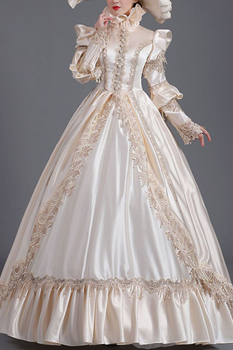 Single Breasted Ruffled Dress with Long Sleeves