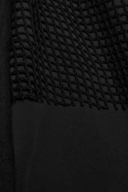 Punk Trousers with Asymmetric Zipper and Mesh Panels