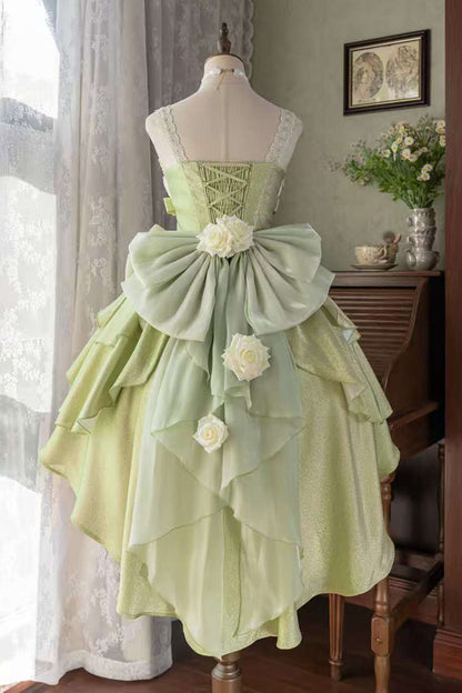 Emerald Hanayome Bow Princess Lolita JSK - Rose Heart