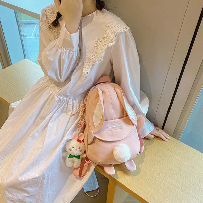 Cute Cartoon Bunny Ears Backpack