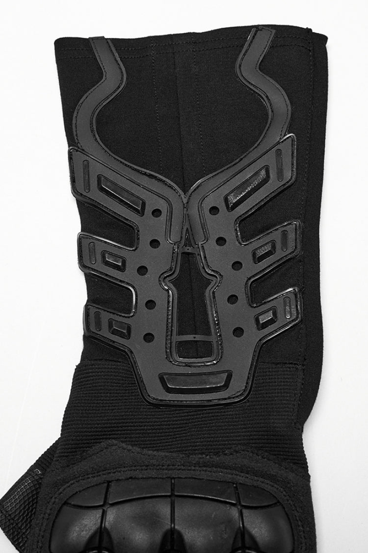 Punk Half-Finger Gloves with Rubber Patches