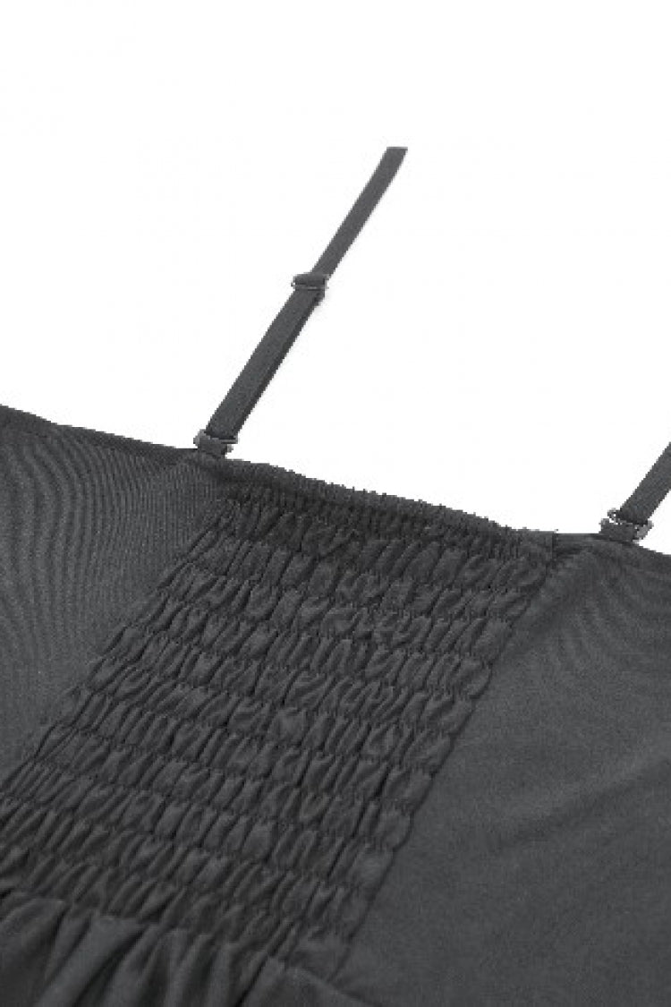 Studded Mesh Punk Slip Dress with Zippers