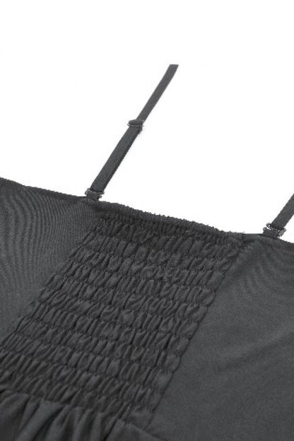Studded Mesh Punk Slip Dress with Zippers
