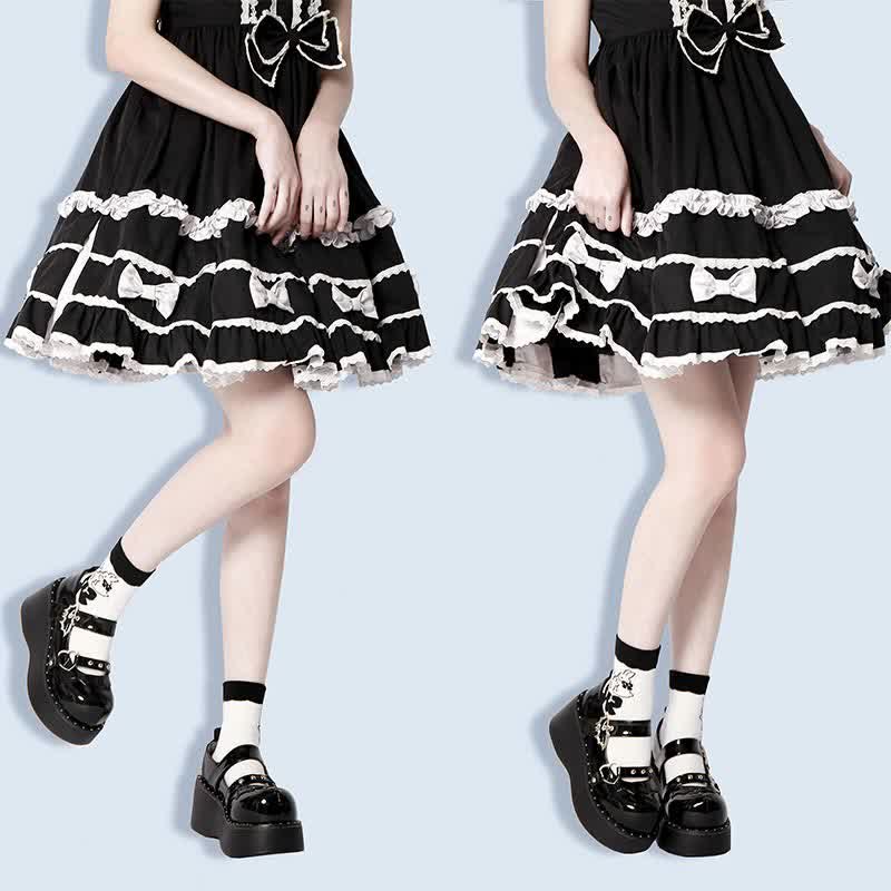 Punk Goth Fledermaus Liebe Herz Schnalle Plattform Lolita Mary Janes Schuhe