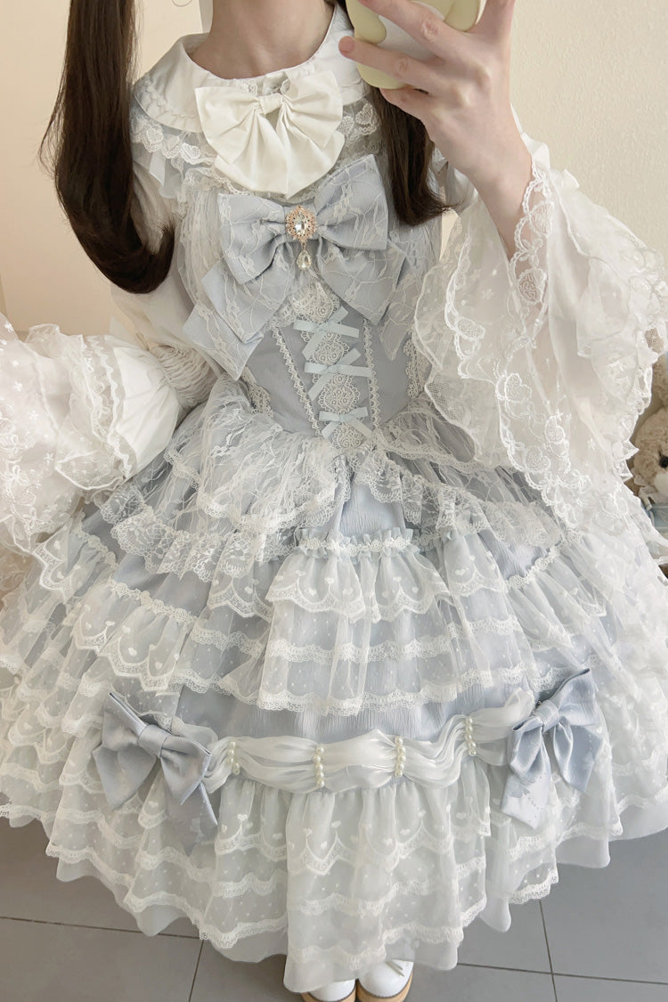 Blue Dream Prologue Doll Multi-Layered Bow Lace Dress