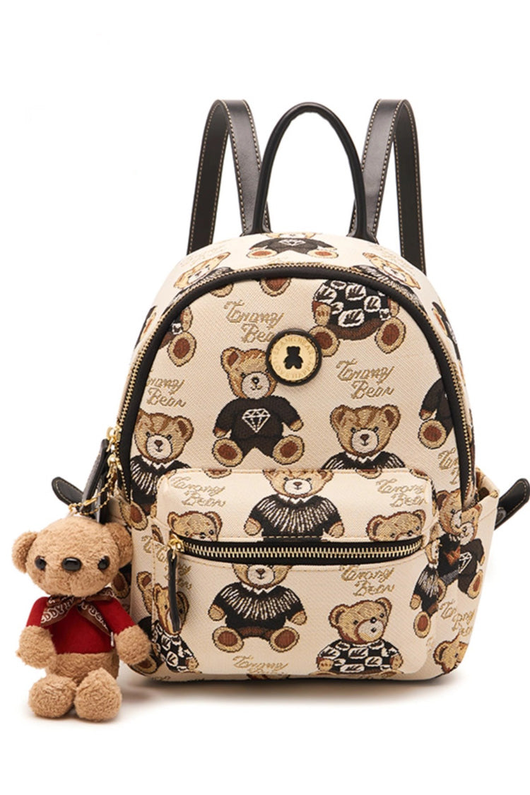 Lolita-Rucksack mit Bären-Print