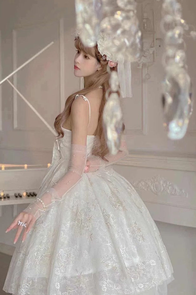 Embroidered Hanayome Bow Sweet JSK Dress