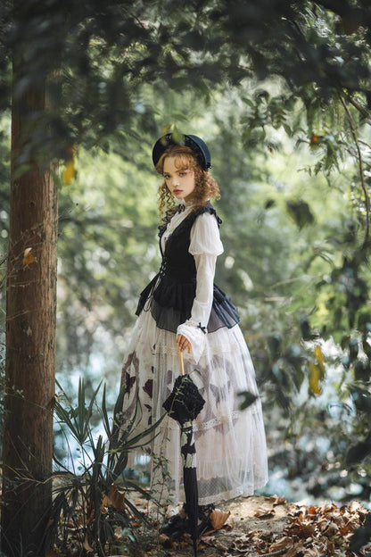 Gothic French Princess Ruffle Lolita Set with Long Sleeves