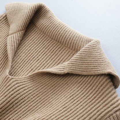 Knit Sweater Sailor Collar Denim Top Split Skirt Cami