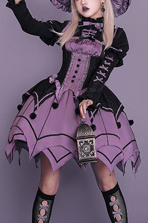 Sweet Lolita OP Dress with Ruffled Collar and Irregular Hem