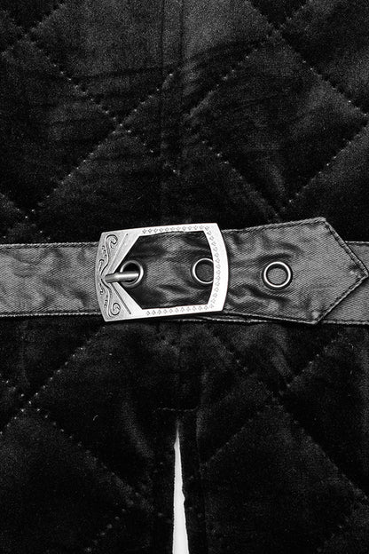 Inter-Cotton Sleeveless Buckle Black Gothic Vest Men's