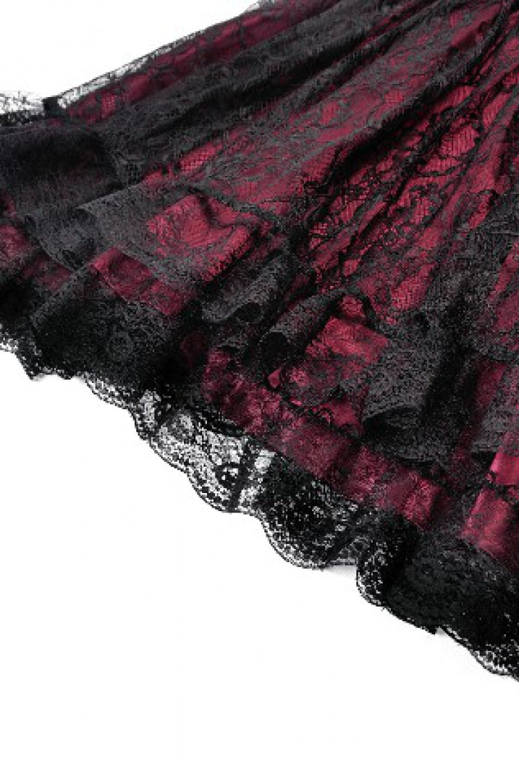 Star Square-Cut Lace Princess Graduation Dress