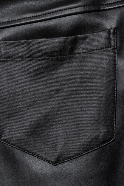 Punk Trousers with Buckle Straps and Mesh Accents