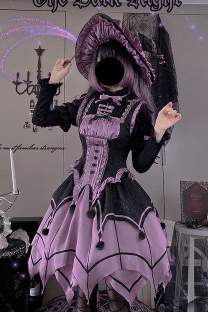 Sweet Lolita OP Dress with Ruffled Collar and Irregular Hem